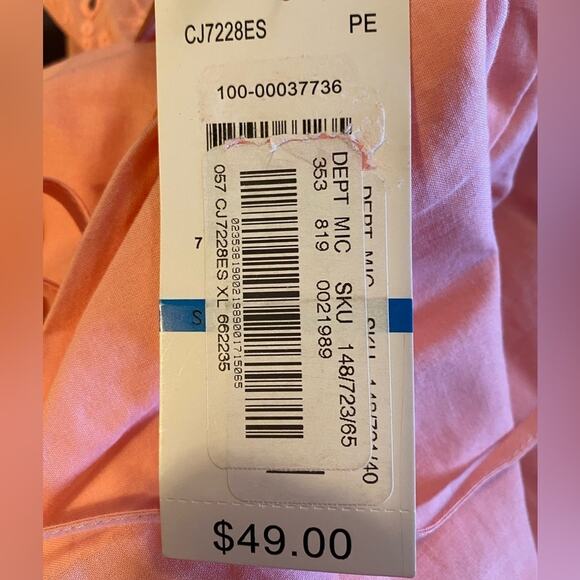 NWT Copper Key Romper Junior’s Size XL Eyelet Peach / Pink Spaghetti Straps - Picture 11 of 13